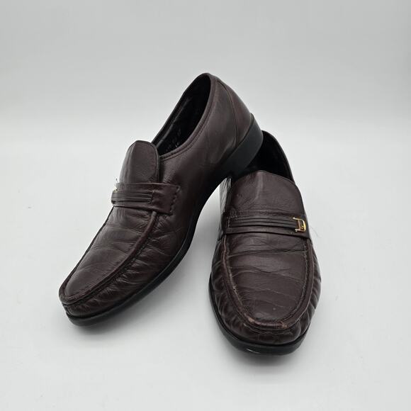 Florsheim Shoes Mens 10 Loafer Leather Flat Slip On Dark Brown Comfortech main image 5